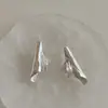 Pendientes Metálicos Irregulares Únicos Exagerados para Mujer Textura Personalidad de Nicho Moda Elegantes Pendientes Versátiles Pendientes