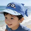 Chapéu de Bebê Estilo Fino para Primavera e Outono Boné de Beisebol para Bebê Lindo Super Adorável Unissex Crianças Chapéu de Pescador Tubarão Proteção Solar Sombra