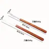 Cuchillo y Tenedor para Barbacoa de Acero Inoxidable Set de Cuchillo y Tenedor para Pierna de Cordero Asada Herramienta de Barbacoa Extendida Engrosada Antiescaldante Antideslizante
