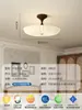 Lámpara de Dormitorio Estilo Chino Retro, Lámpara de Techo, Lámpara de Carcasa Color Nogal, Lámpara Redonda Cálida y Romántica para Estudio, Dormitorio Principal y Comedor
