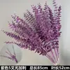 Folha de Dinheiro de Casamento Eucalipto Plástico Flor Artificial Flor de Folha Redonda Dourada Vermelha Arranjo Floral com Grama Buquê Decorativo para Sala de Estar