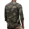 Camisa para Hombre de Comercio Exterior Camuflaje Europeo y Americano Bolsillo Doble Manga Larga Ropa de Mezclilla Talla Europea de Hombre Camisa tipo Frock para Montañismo al Aire Libre