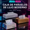 Caja de pañuelos de escritorio minimalista de alta gama. Adecuado para oficinas comerciales y uso doméstico. Disponible en varios tamaños y se puede personalizar
