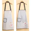 Delantal Impermeable para Uso en Cocina, Resistente al Aceite, para Cocinar y Catering, Estilo Caricatura Lindo de Celebridad de Internet, Ropa de Trabajo para Pedido de Comidas, Sin Mangas para Mujer