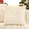 Funda de Almohada Navideña Transfronteriza de Comercio Exterior con Estampado Dorado, Piñas, Bastones de Caramelo, Copos de Nieve, Tela de Terciopelo, Decoración para Fiestas en Casa Europeas y Americanas, Una Pieza Dropshipping