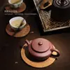 Atacado Vietnã Outono Rattan Porta-copos Base para Panela Mesa de Jantar Mat Isolante Base para Bule Base para Bule de Areia Roxa Acessórios para Conjunto de Chá