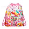 WF052 Bolsa de Tela No Tejida Caramelo Acuarela Bolsa de Regalo Piruleta Bolsa de Regalo Promocional Bolsillo del Paquete de Máquina de Caramelos Rosa