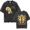 Camiseta Lavada Retro 33 Expacim 33 de Juego Claire Obscur para Hombres y Mujeres Casual Algodón Oversize de Alta Calidad