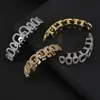 Ebay Amazon Más Vendido Hip-Hop Dorado Diamante Brillante Rapper de Hip-Hop Accesorios Decorativos de Parrilla de Ocho Dientes