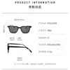 Gafas de Sol Marrones con Marco Negro, Protección UV, Gafas de Sol para Conducir, Montura Cuadrada, Montura Pequeña, Gafas de Sol Modernas y Versátiles