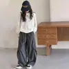 Pantalones de pierna curva para niñas, nuevo estilo primavera/otoño 2026, pantalones de trabajo modernos, pantalones casuales, pantalones de otoño para niños mayores