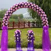 Arco de flores de seda para boda soporte para flores arreglo de boda puerta de flores inauguración de tienda arco de flores para celebración corona de actividad de celebración puerta de la felicidad