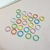 Anel Fechado Colorido Pintado 10mm Anel Único Liga Joia Anel de Ferro de Conexão Chaveiro Abridor Pronto para Venda