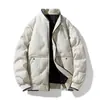 Invierno Nuevo Abrigo Chaqueta de Algodón Hombre Tendencia Uniforme de Béisbol Sencillo Versátil Cuello Alto Chaqueta Acolchada de Algodón