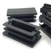 Tapón de tubo ranurado de 25*50 con abertura rectangular para tornillos, de acero inoxidable, para muebles, patas de sofá y mesa de plástico