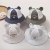 Gorro a Cuadros de Oso Fresco y Elegante, Sombrero Cubeta para Bebé Súper Lindo, Sombrero de Playa, Sombrero de Pescador para Proteger del Sol en Verano, Gorro de Malla para Niños