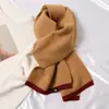 Bufanda de Pareja de Color Sólido Estilo Coreano Imitación Cachemir Invierno para Mujer Estudiante Niña Blanca Cálida para Cuello Cuello