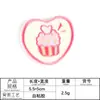 Etiquetas bordadas por computadora, accesorios, insignia de dibujos animados en forma de corazón, etiqueta de tela autoadhesiva, etiqueta bordada, parche para diario personal, pegatina de tela bordada