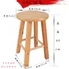 Banco taburete de comedor tabla para el hogar taburete de barra madera maciza nórdico taburete alto taburete bajo redondo pequeño hogar madera caucho