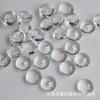 Perlas redondas planas de plástico no porosas de 3,5 x 7 mm para bricolaje, material de decoración para peceras con relleno de barro de cristal