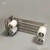 Marco de Puerta Deslizante Eléctrica Fijo Sin Oscilación Rueda de Sujeción Rodillo Guía de Posicionamiento de Nylon en Cuatro Ruedas Parachoques Trasero de Acero Inoxidable