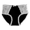 Bragas de Encaje Transfronterizas, Femeninas de Cintura Media, Entrepierna Cómoda de Algodón Puro, Calzones Transpirables de Talla Grande, Bragas de Felpa