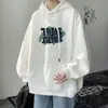 Sudadera con capucha de estampado de letras simple para estudiantes varones, sudadera con capucha casual de moda estilo americano para niños