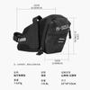 B- SOUL Bolsa Trasera para Bicicleta Montaña Carretera Bolsa de Sillín para Coche Repelente al Agua Expandible Bolsa Trasera Accesorios para Bicicleta