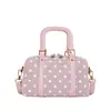 Bolsa quadrada pequena de bolinhas estilo coreano para mulheres, novo modelo outono 2026, bolsa de mão, bolsa transversal, moda para o dia a dia, bolsa de ombro elegante