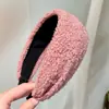 Diadema de Peluche para Otoño e Invierno para Mujer con Parte Superior Alta de Cráneo, Pinza para Lavarse la Cara, Accesorios para el Cabello Versátiles para Salir, Tocado Antideslizante de Borde Ancho para Recoger el Cabello
