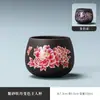 Caneca Mestra Peônia Esmaltada Xícara de Chá Cerâmica Copo Único Uso Doméstico Conjunto de Chá Kung Fu Copo de Degustação Xícara de Chá Retro de Luxo Leve