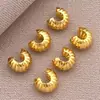 Fecho Meia-Lua Banhado a Cobre Ouro 18K Real Fecho Crescente C Pulseira Padrão Abóbora Contas de Posicionamento Fecho de Ponta Acessórios DIY Atacado
