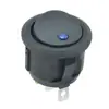 Interruptor Tipo Gato Olho Azul Redondo Completo com Luz 3 Pinos 2 Velocidades Rocker Interruptor de Energia com Certificado CE Tipo Navio Kcd1