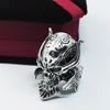 Jóias de atacado de comércio exterior anel de aço inoxidável masculino anel de titânio dente lobo caveira capacete de guerreiro
