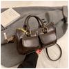 Bolsa Retrô Feminina Grande Capacidade Moda Casual Primavera 2025 Bolsa Transversal Portátil Feminina Bolsa Pequena para Trabalho