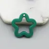 Estrella de Cinco Puntas Calada de Acrílico Color Sólido 3 cm Agujero para Colgar Pendientes Colgantes DIY Accesorios de Joyería Llavero Colgante para Bolsos