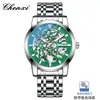 Relógio mecânico Dawn Hollow Relógio masculino Relógio automático ao vivo transfronteiriço Relógio mecânico luminoso com pulseira de aço à prova d'água masculina