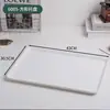 Bandeja de Paja de Trigo Estilo Nórdico Ins Bandeja Rectangular de Plástico para Uso Doméstico Taza para Empanadillas Taza de Té Plato Plato de Frutas