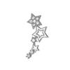 Versión coreana de aretes de clip de estrella de circonita de moda simple, aretes geométricos de diamantes famosos en Internet de viento frío ins al por mayor