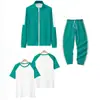 Sudadera Deportiva Infantil de Otoño con Cuello Alto y Cremallera (Número) Ropa Verde Claro para Niños