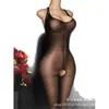 Lingerie sexy transfronteiriça, uniforme sexy com body, meias com virilha aberta, meias de peça única sem remoção, meias sedutoras vazadas