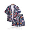 Novo Conjunto de Camisa Floral Estilo Havaiano Moderno Hip-Hop Fashionable Celebridade da Internet Primavera e Verão Manga Curta Shorts Conjunto Completo