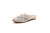 Zapatillas de tela de seda brillante con Cheongsam Mueller puntiagudo Ropa exterior Baotou Drag Moda Zapatos étnicos para mujer una generación de cabello