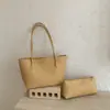Bolso de mano tejido de patrón retro casual para mujer, nueva colección 2026, bolso de hombro elegante y versátil, bolsa tote de gran capacidad para el trabajo
