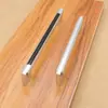 Liga de Alumínio Preto Puxador de Porta de Armário Moderno Simples Armário de Cozinha Espaçamento de Furos de 160mm Puxador Espacial em Forma de U Puxador de Móveis