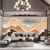 Nuevo Estilo Chino Estilo Decorativo Papel Tapiz 3D Estéreo Mural Decorativo de Vestíbulo Vestíbulo de Hotel Sala de Té Papel Tapiz de Fondo de Rocalla