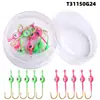 Anzuelo de Pesca con Cabeza de Plomo de un Solo Ojo Bicolor Transfronterizo 0.5g Micro Anzuelo Colorido para Pesca en Hielo Señuelo Suave para Peces