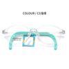 Montura de gafas para niños ZC007, montura de silicona suave a juego con almohadillas nasales de cuerda, gafas antideslizantes para niños, caja para parejas