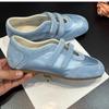 Zapatos Planos de Ballet de Piel Suave Nuevos Primavera/Verano 2026 con Doble Correa de Velcro Zapatos Mary Jane Planos Versátiles