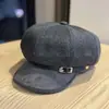 Gorra de estilo newsboy retro con hebilla de estilo coreano para mujer, otoño e invierno, estilo chino, suave, adecuada para ir de compras y para el día a día, gorra de artista de moda